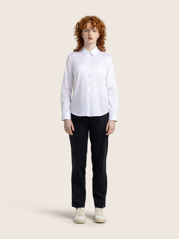 Blouse LUZERN shirt collar, white M