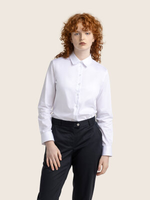 Blouse LUZERN shirt collar, white M