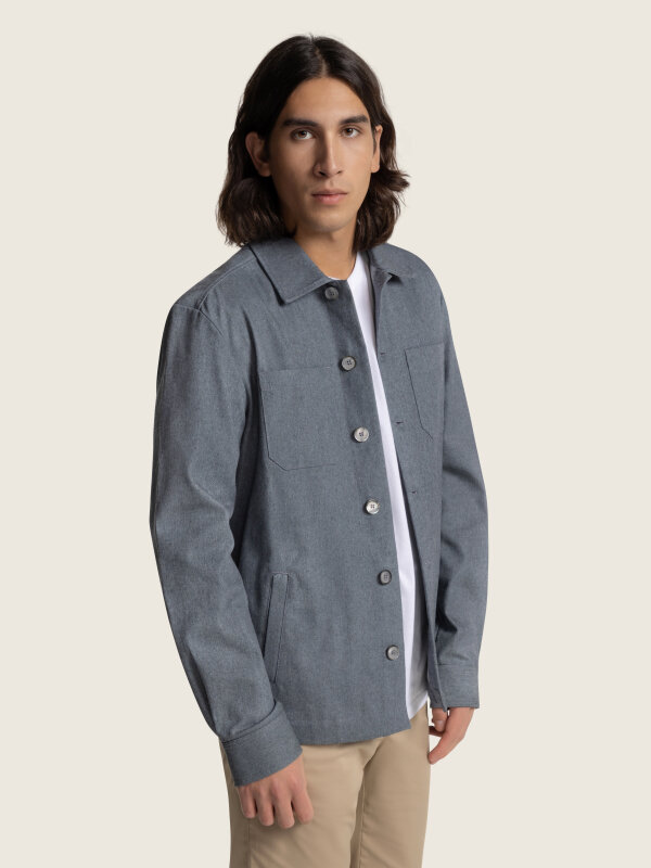 Circular Overshirt LIVERPOOL, undyed denim M