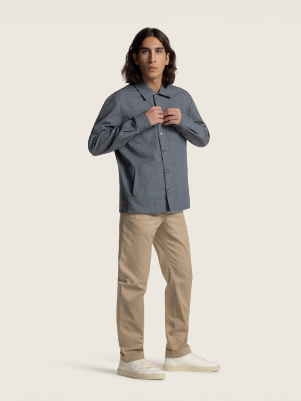 Circular Overshirt LIVERPOOL, undyed denim M