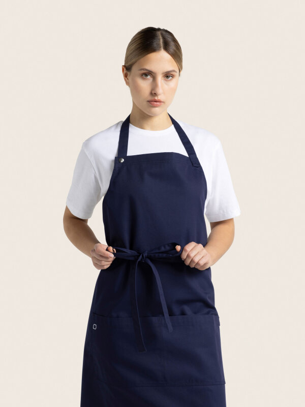 long bib apron, PIKE, navy