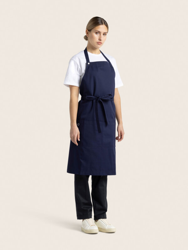 long bib apron, PIKE, navy