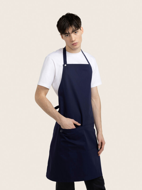 long bib apron, PIKE, navy