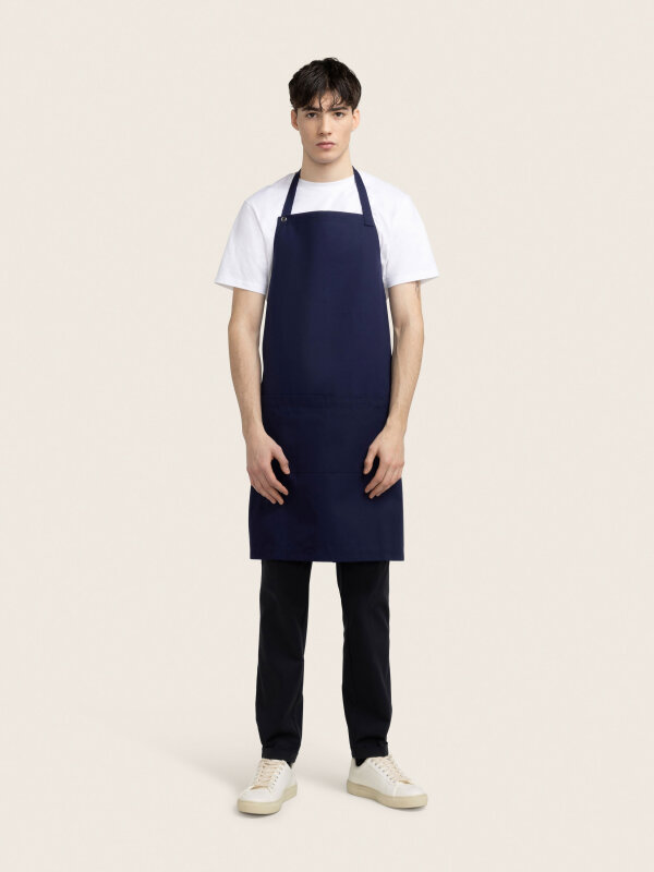 long bib apron, PIKE, navy